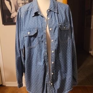 FINAL CLEARANCE Soft denim button up 2x B.L.E.U